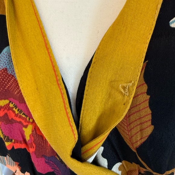 Anthropologie Maeve Botanica Faux Wrap Midi Dress Size 8 - Picture 11 of 11